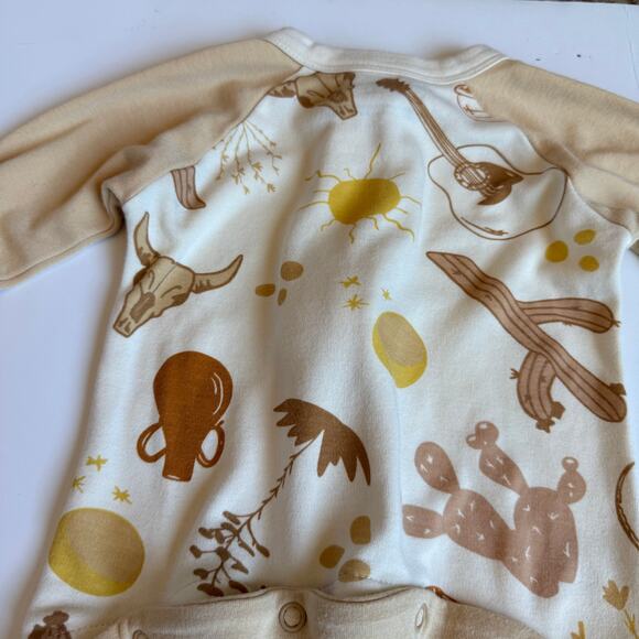 Goumi Zipper Footie Bamboo Organic Cotton Canyon Western Sleeper 12-18 months - Picture 14 of 14